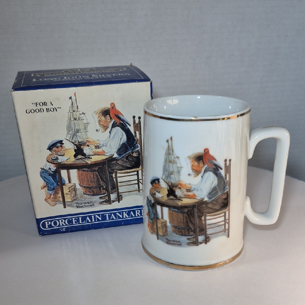 For A Good Boy Norman Rockwell Tankard Vintage Mug